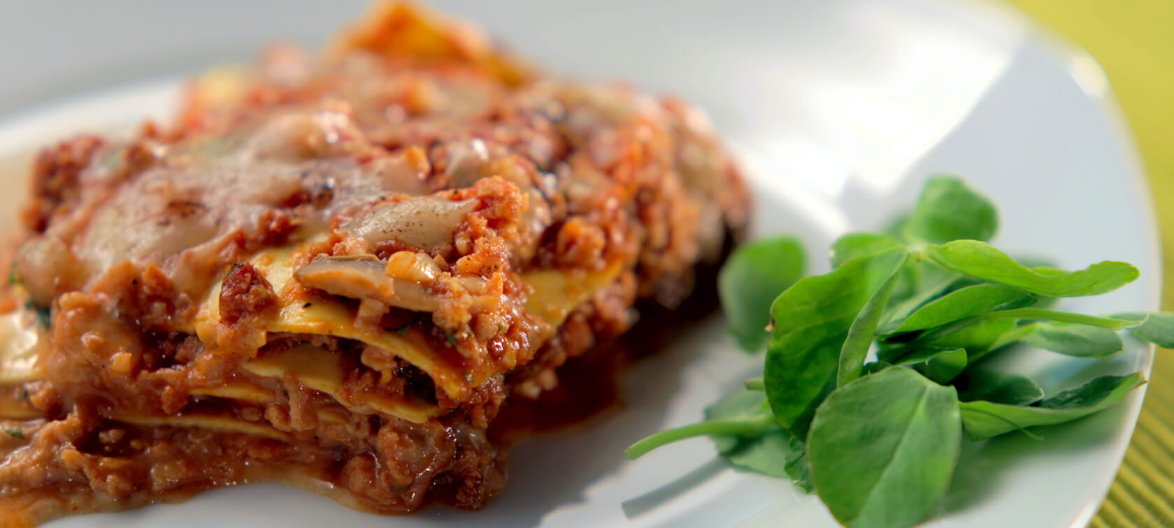 Lasanha de Soja e Cogumelos