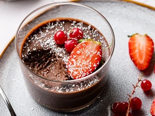 Mousse de chocolate e manteiga de amendoim