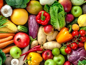 Fruta e legumes da época